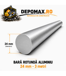 Bara rotunda aluminiu 24 mm, 3 metri, EN AW-6082